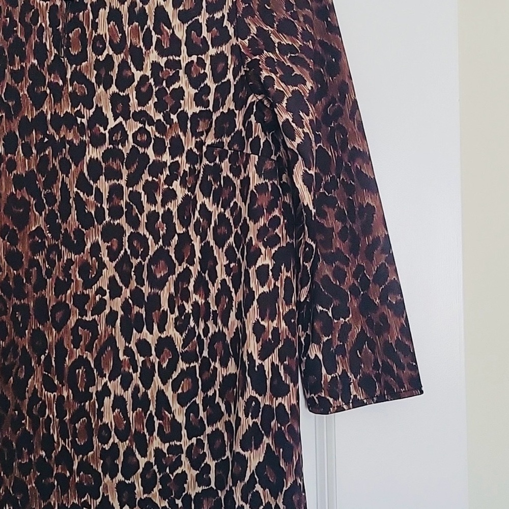SHIRT/TUNIC: Leopard Print w/Side Split, EUC - image 10